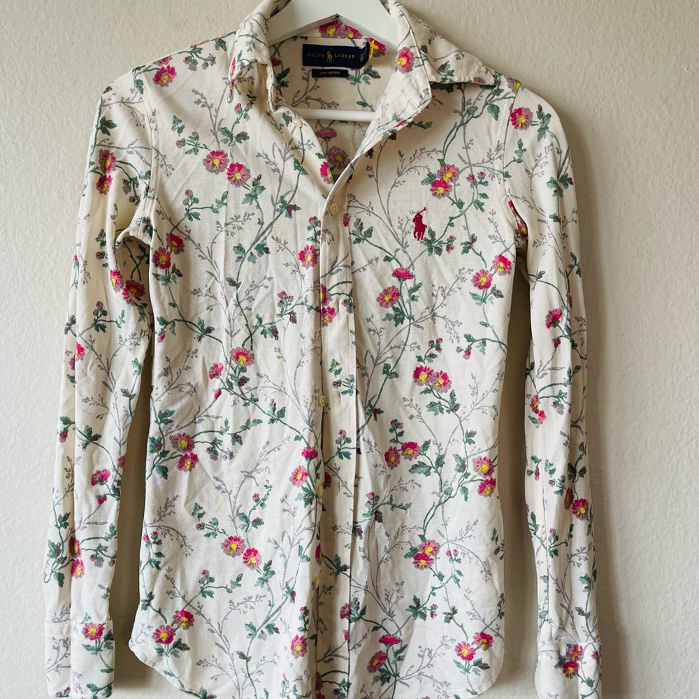 Floral long sleeve Ralph Lauren shirt